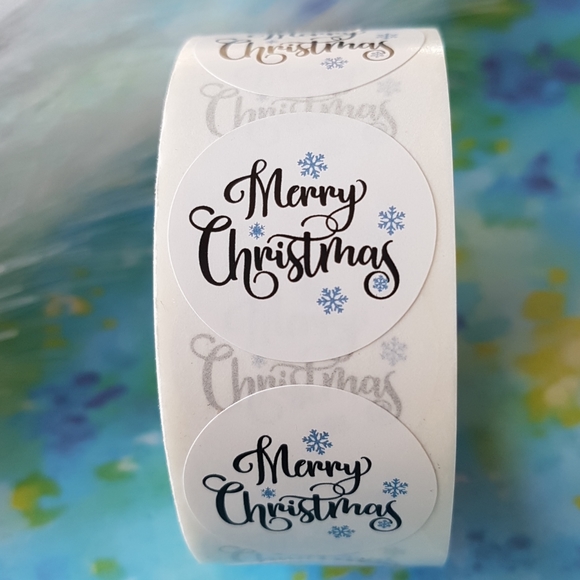 🎅🏼100 pcs Merry Christmas Thank You Stickers - Picture 2 of 4